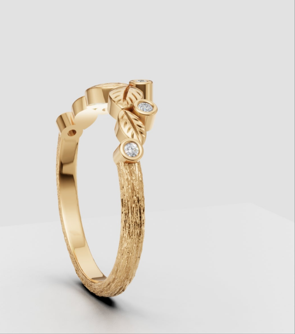 Leaf Wedding Ring