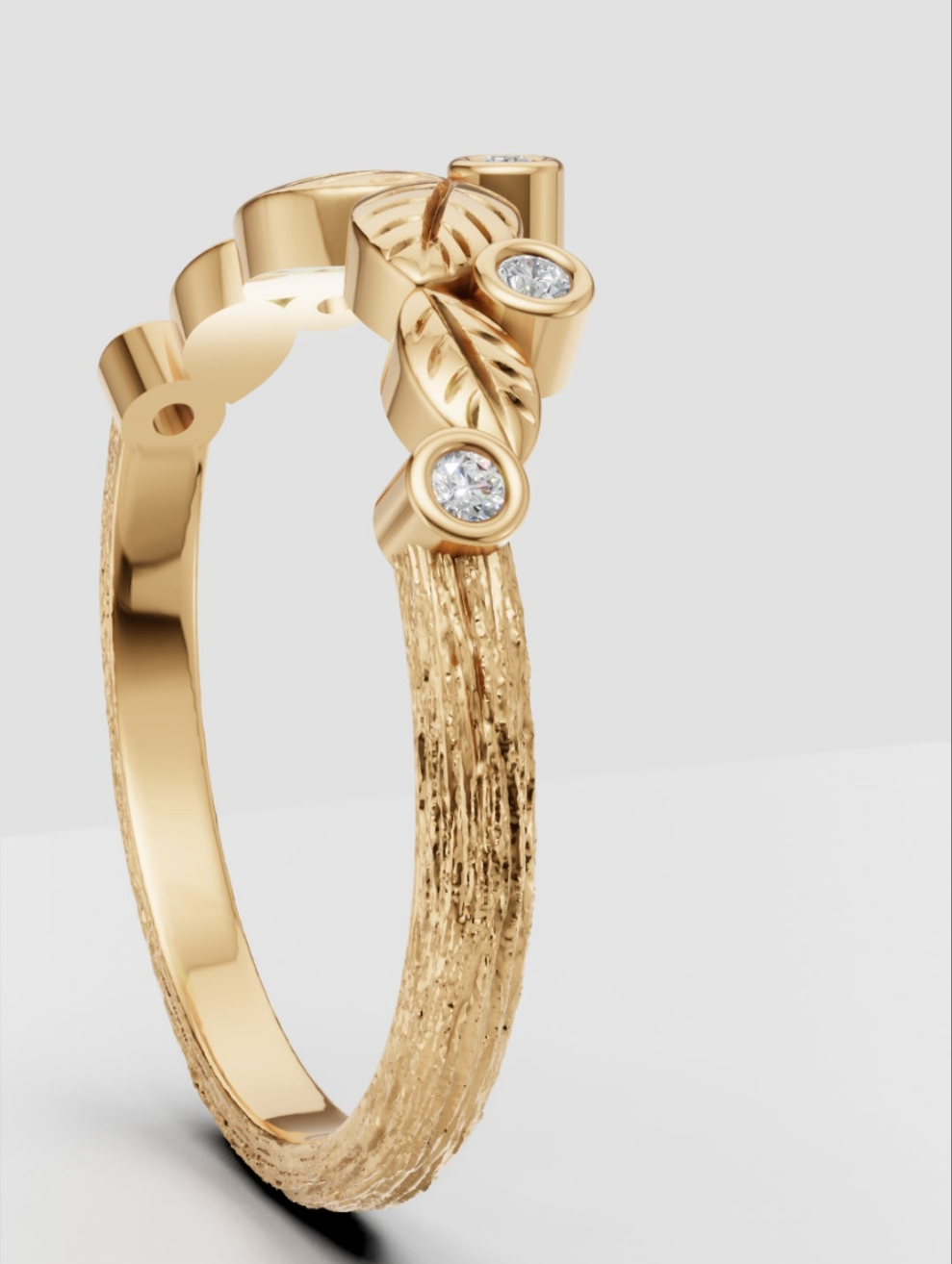 Leaf Wedding Ring