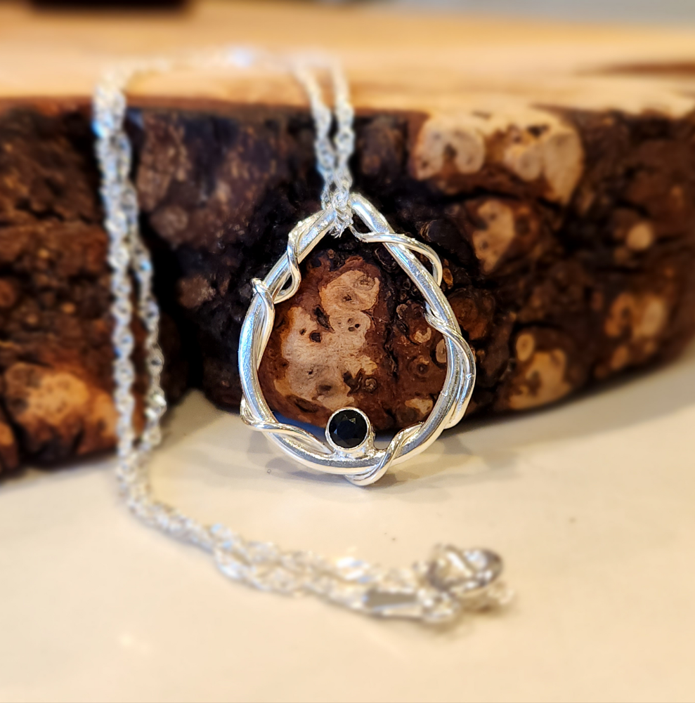 Pear wire wrap Pendant
