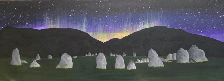 Castlerigg Stonecircle under the aurora