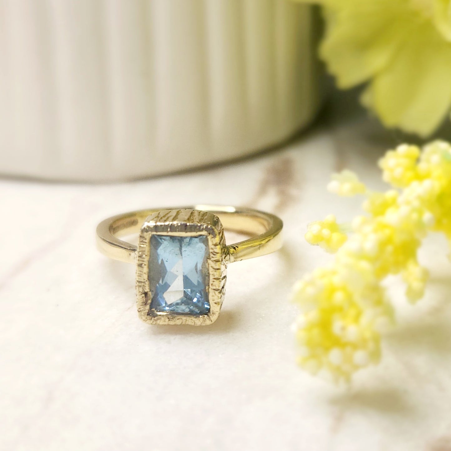 Aquamarine Gold Ring