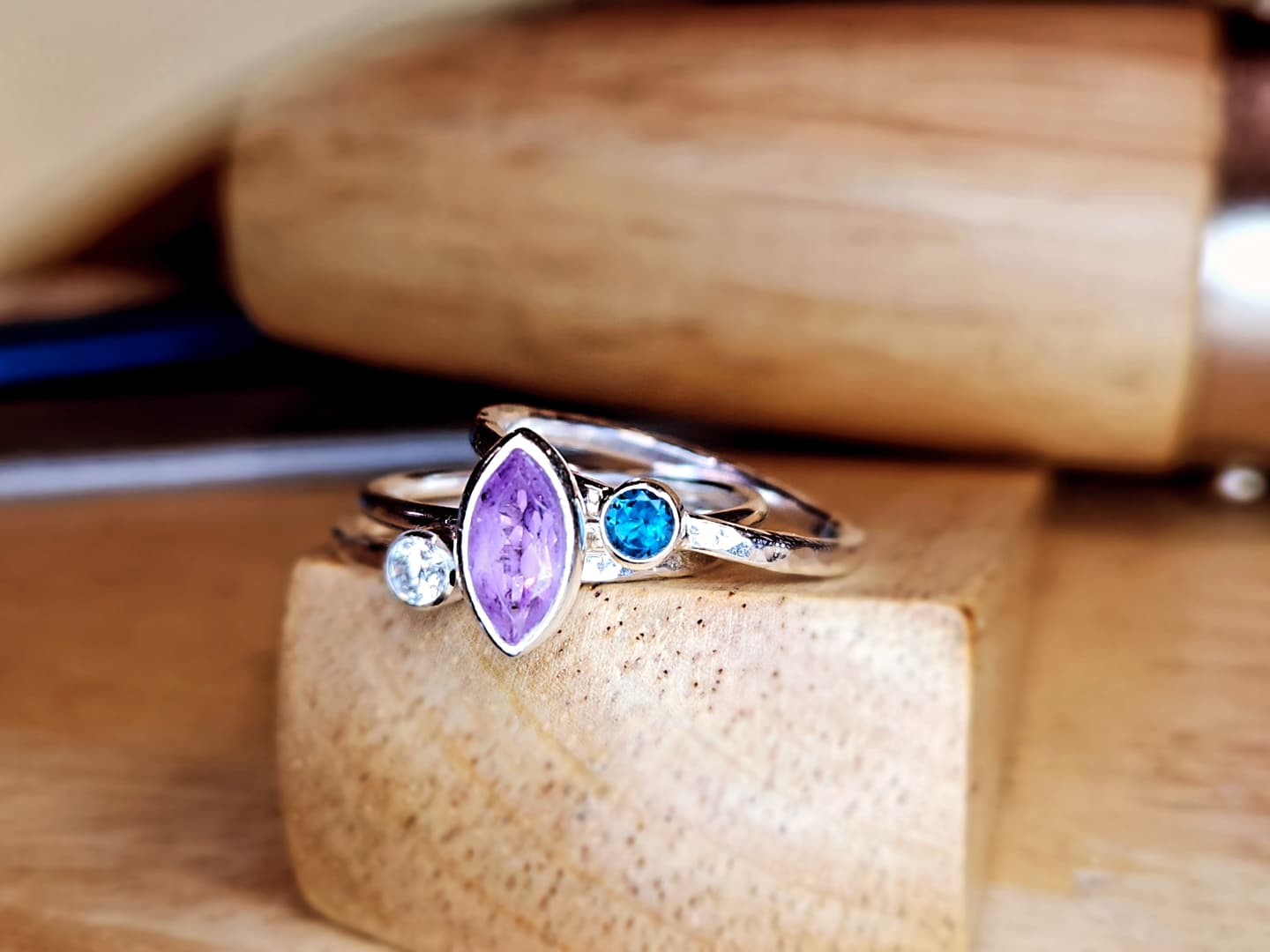 Marquise stacking ring