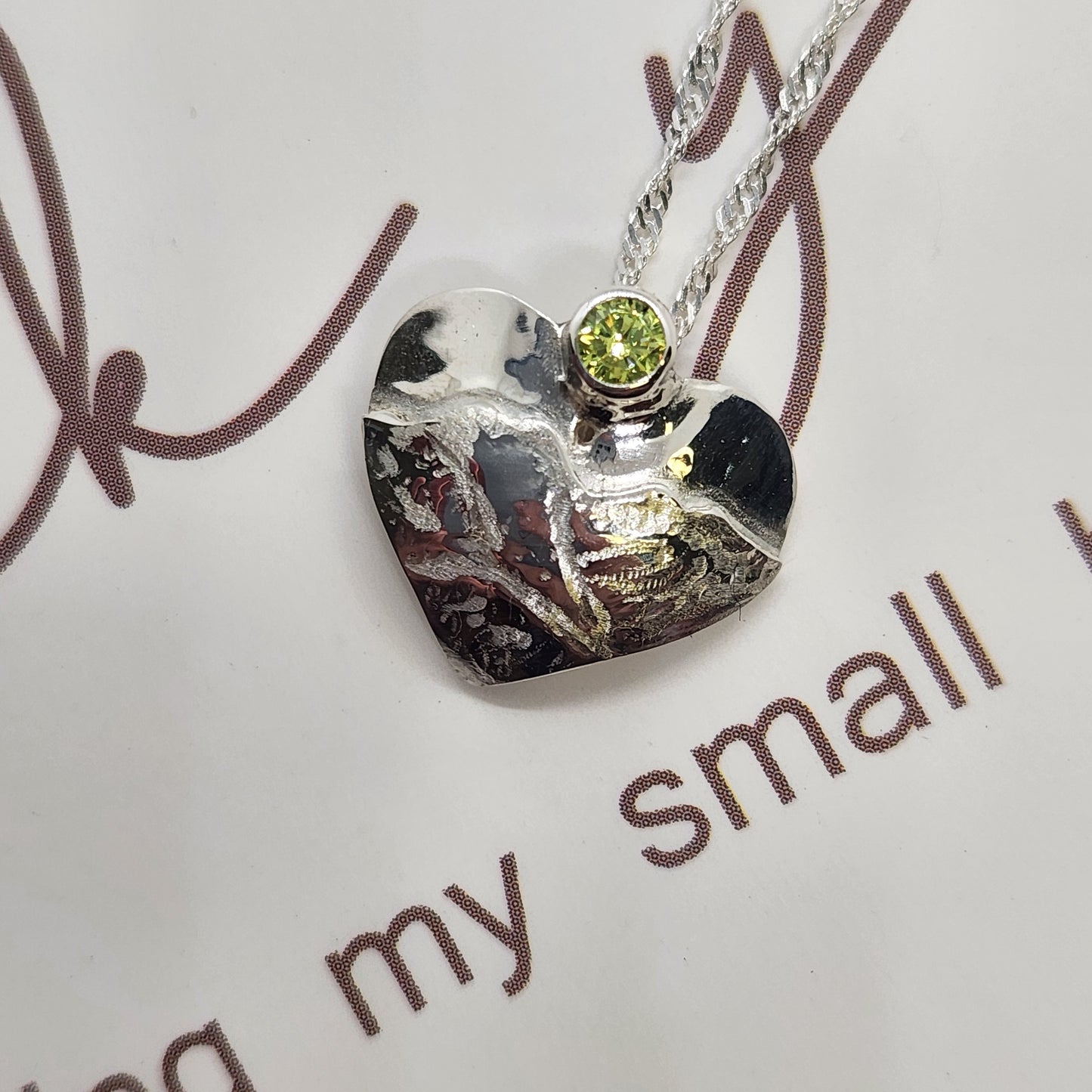Love The Lakes Heart Pendant