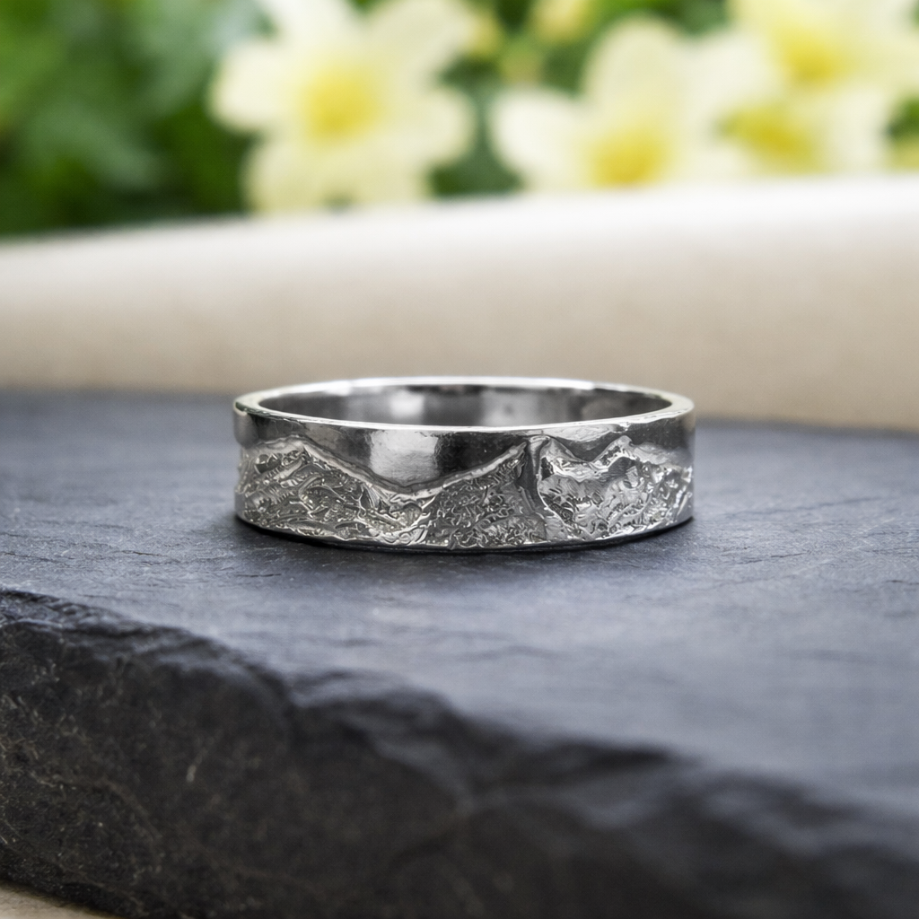 Blencathra Flat Edge Ring Platinum