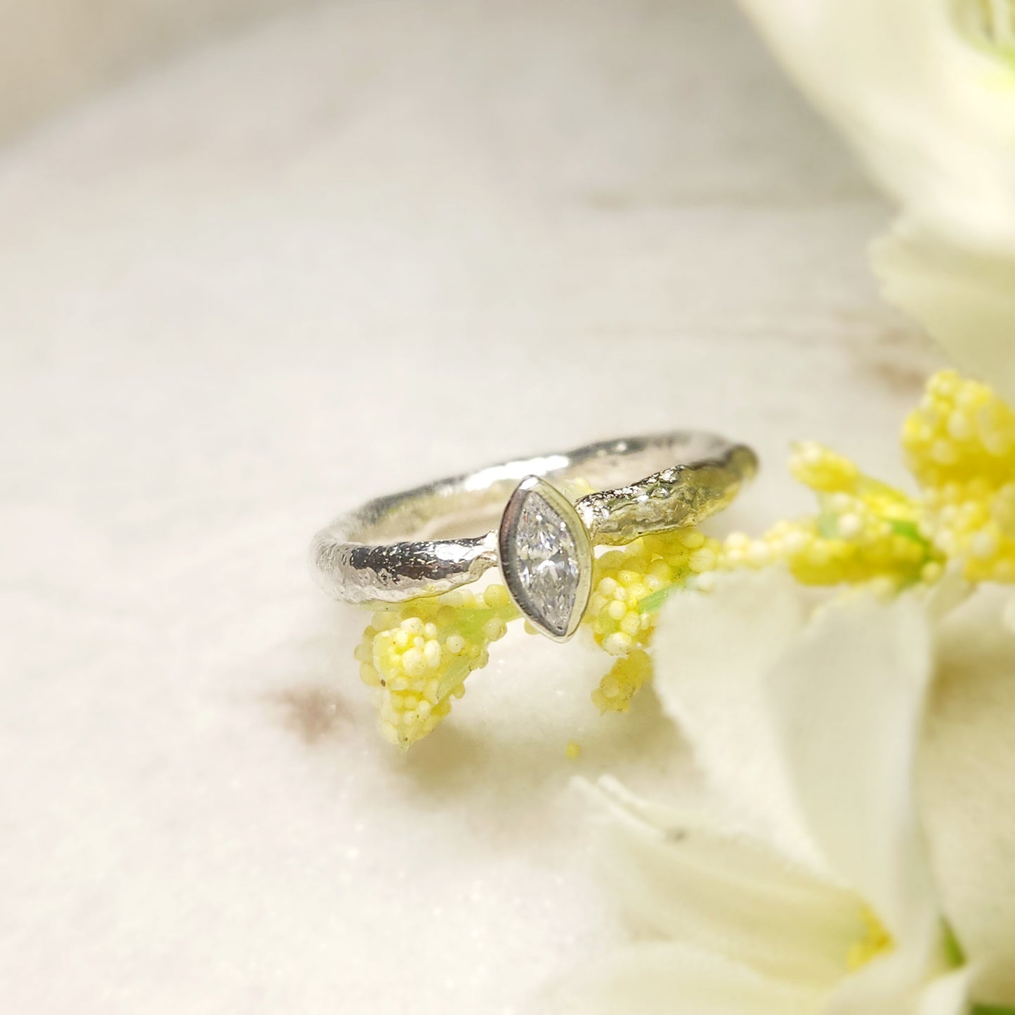 Molten Marquise Ring