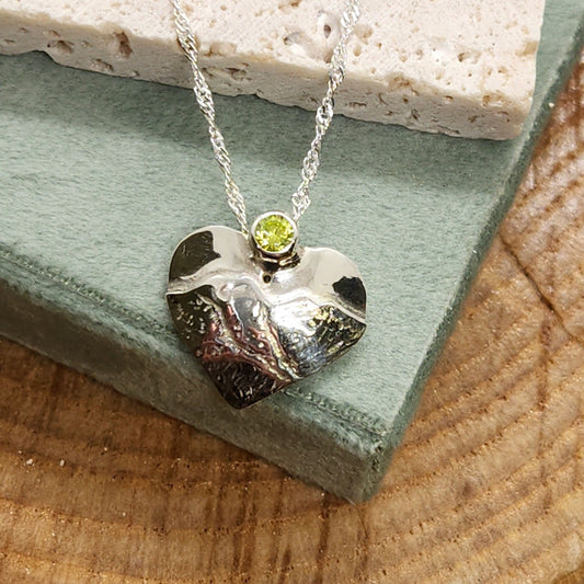 Love The Lakes Heart Pendant