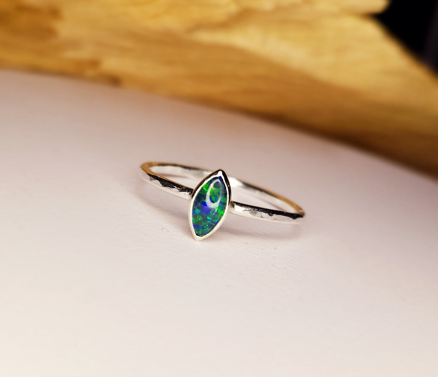 Stacking ring Marquise Opal