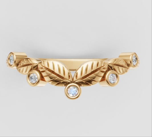 Leaf Wedding Ring