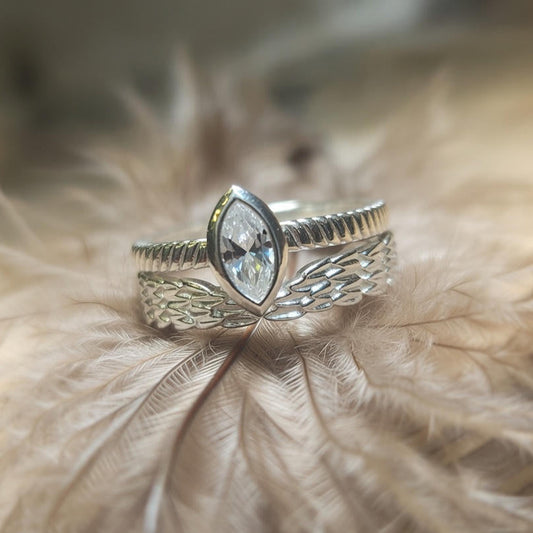 Feather Wedding Ring only