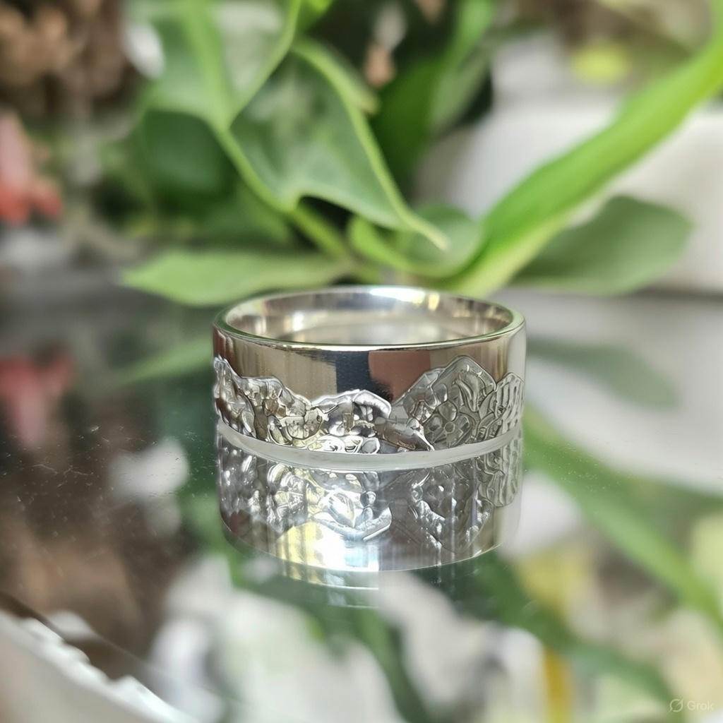 Personalised Mountain Ring